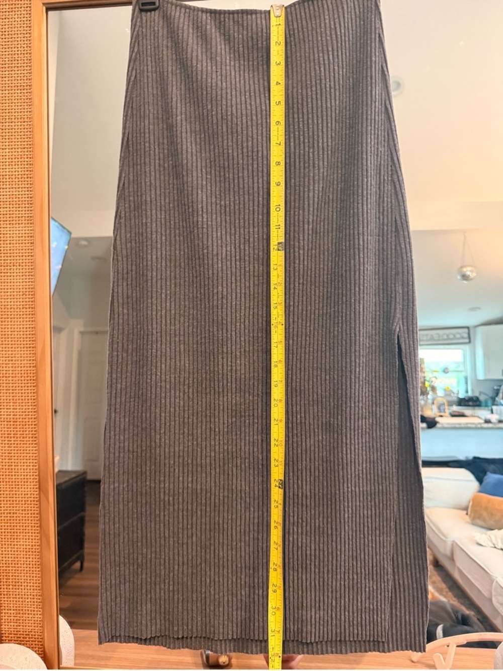 ♡ Joah Brown Luxe Knit Ribbed Maxi Skirt - Picture 6 of 11